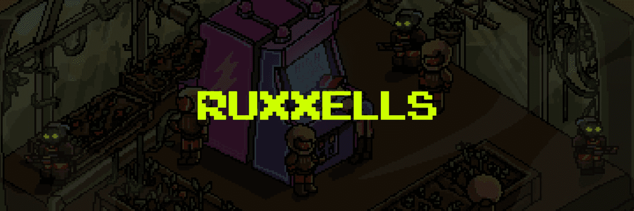 The Ruxxells crew, in the arcade
